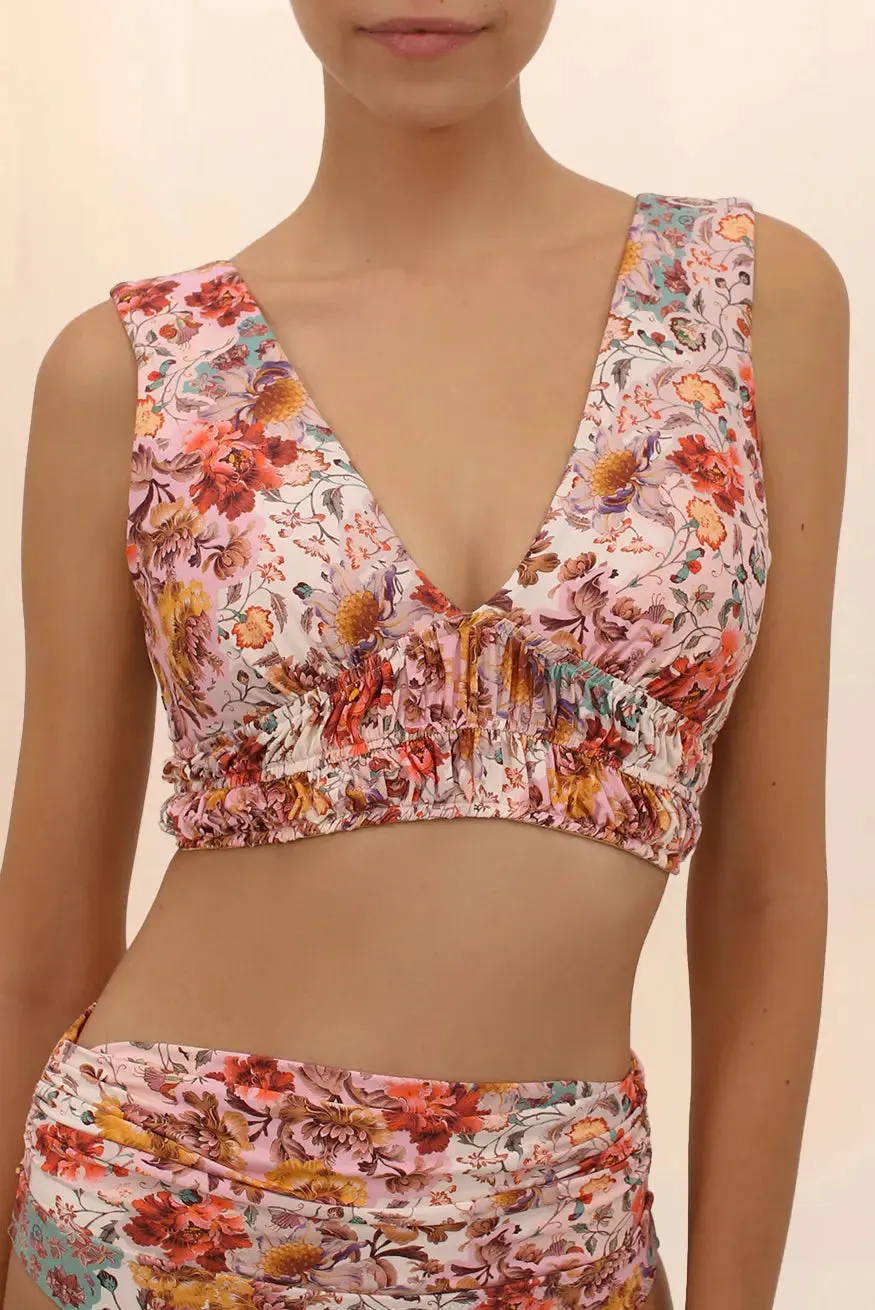 AURORA RUCHED BANDEAU BIKINI TOP