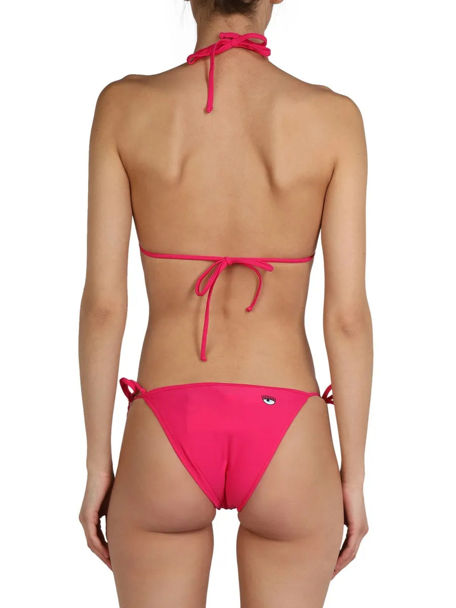 Chiara Ferragni Logo-Printed Halterneck Bikini Top