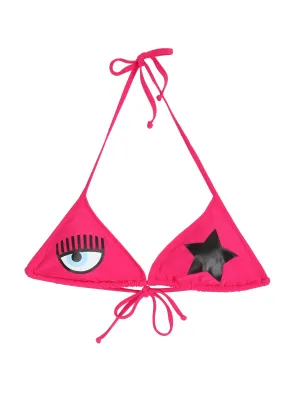 Chiara Ferragni Logo-Printed Halterneck Bikini Top