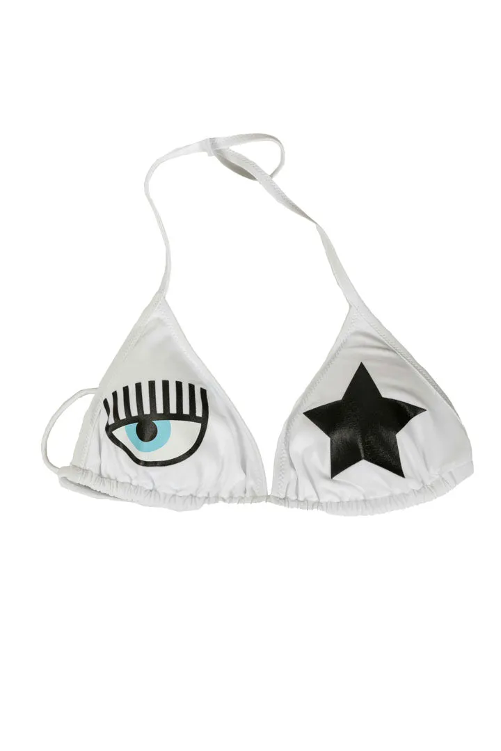 Chiara Ferragni Logo-Printed Halterneck Bikini Top