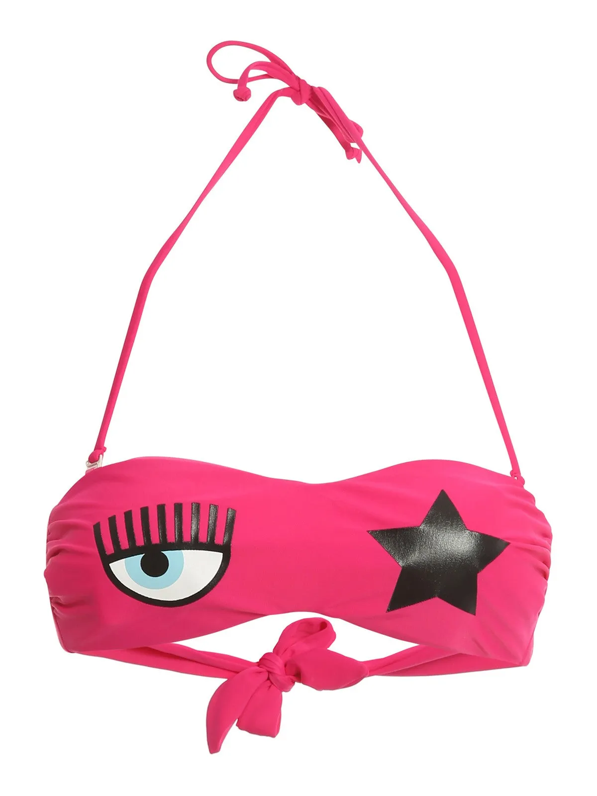 Chiara Ferragni Logo-Printed Tie Fastened Bikini Top