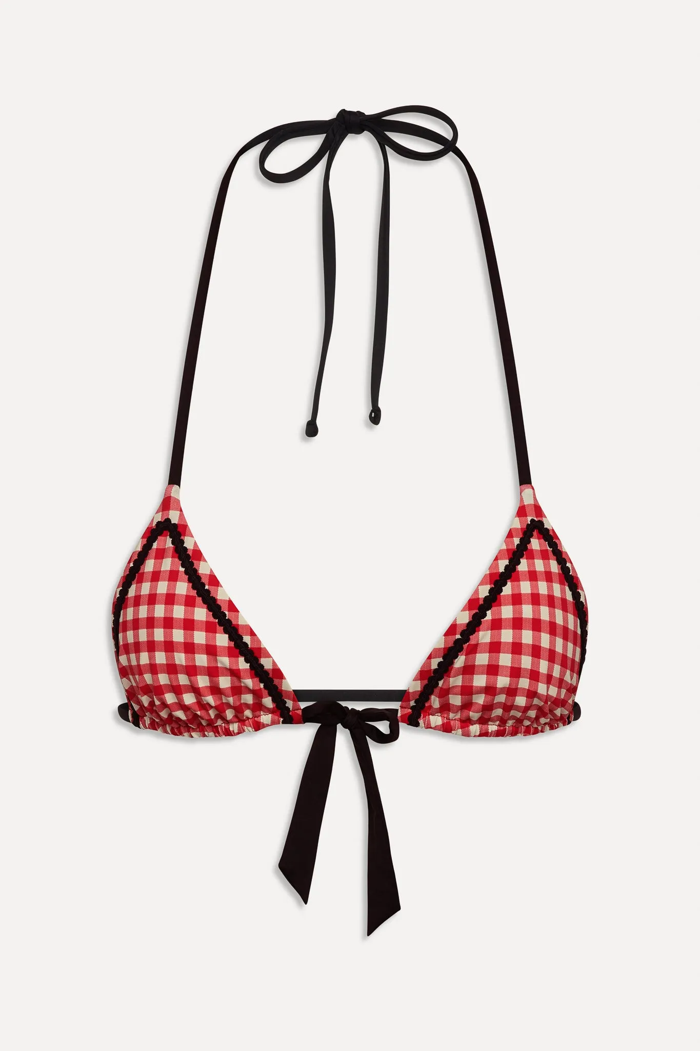 Coastal Micro Triangle Bikini Top - Cherry Picnic