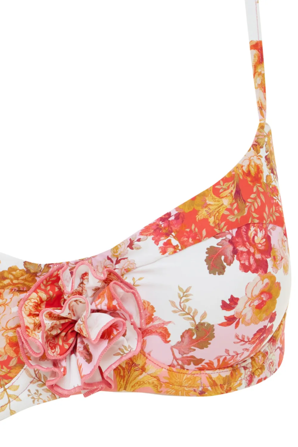 Daisyfield Balconette Bikini Top in Coral