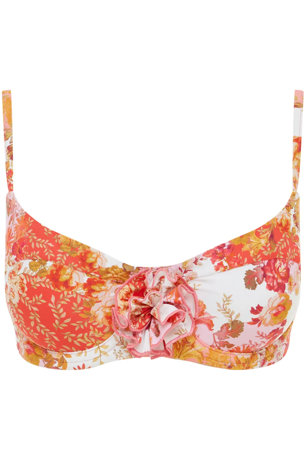 Daisyfield Balconette Bikini Top in Coral