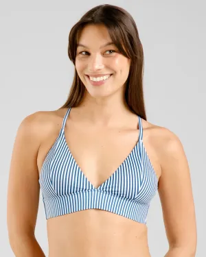 Dedicated Blue Stripe Bikini Top