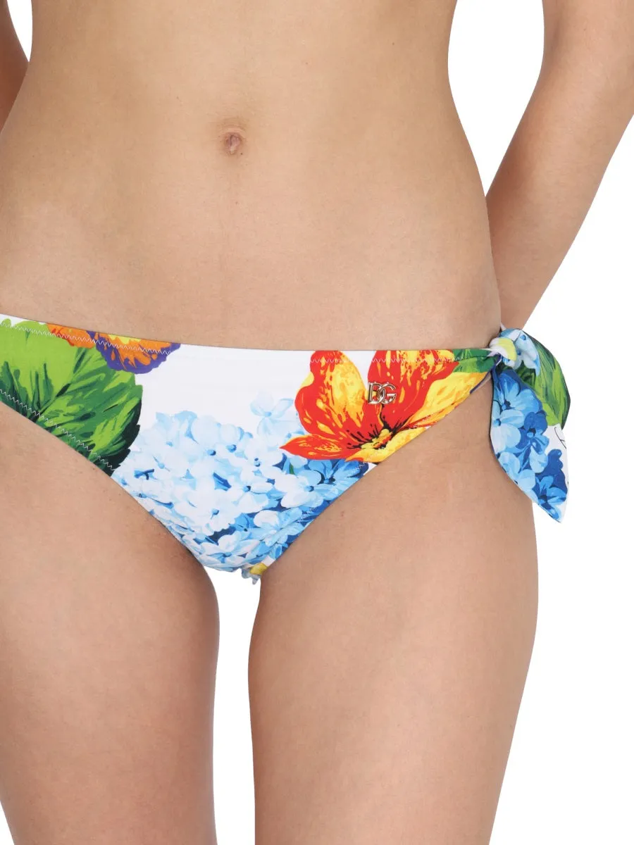 Dolce & Gabbana Allover Floral Print Halterneck Bikini
