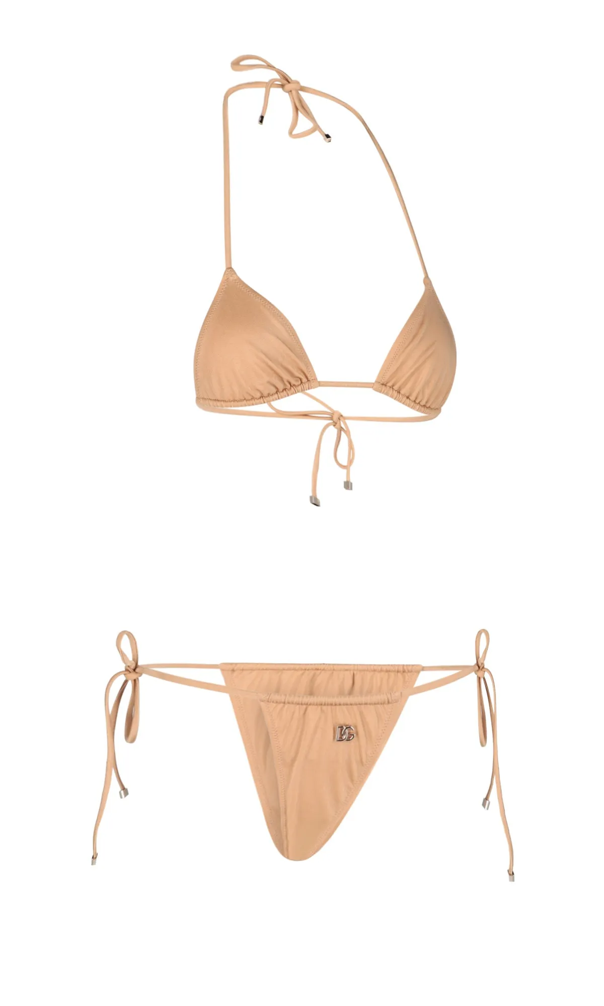 Dolce & Gabbana Logo Plaque Halterneck Bikini