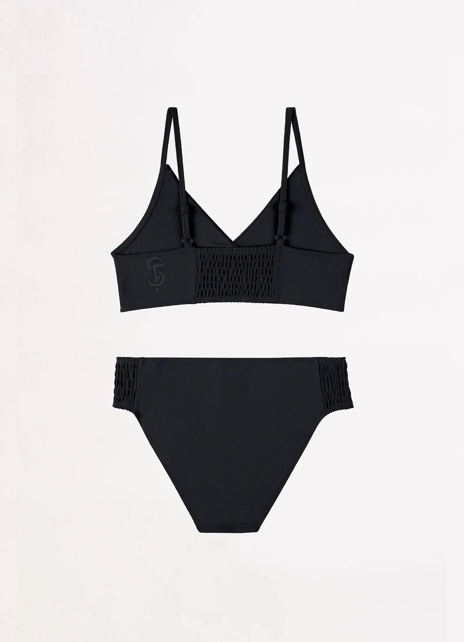 Essentials Girls Shirred Bikini - Black