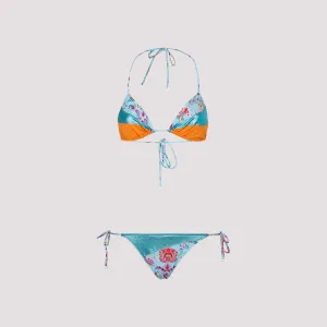 Etro Paisley Printed Halterneck Bikini Set