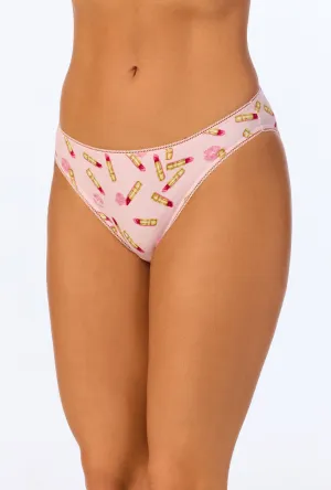 Hot Lips Stretch Jersey Bikini Underwear