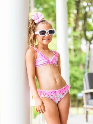Krista Ruffle Floral Printed Bikini Swimsuit