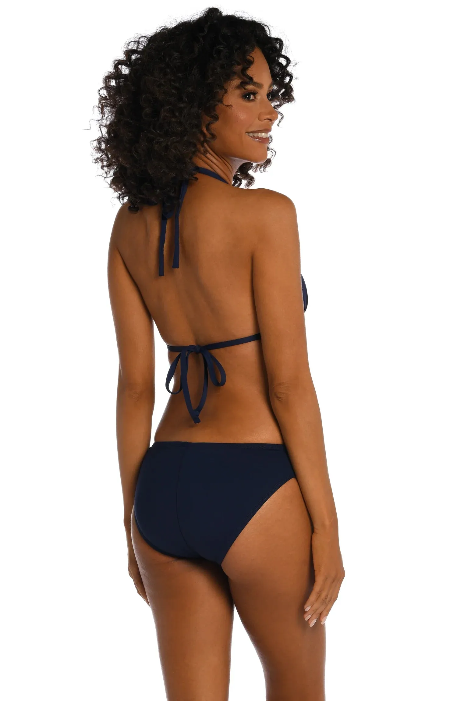 La Blanca Indigo Halter Triangle Top