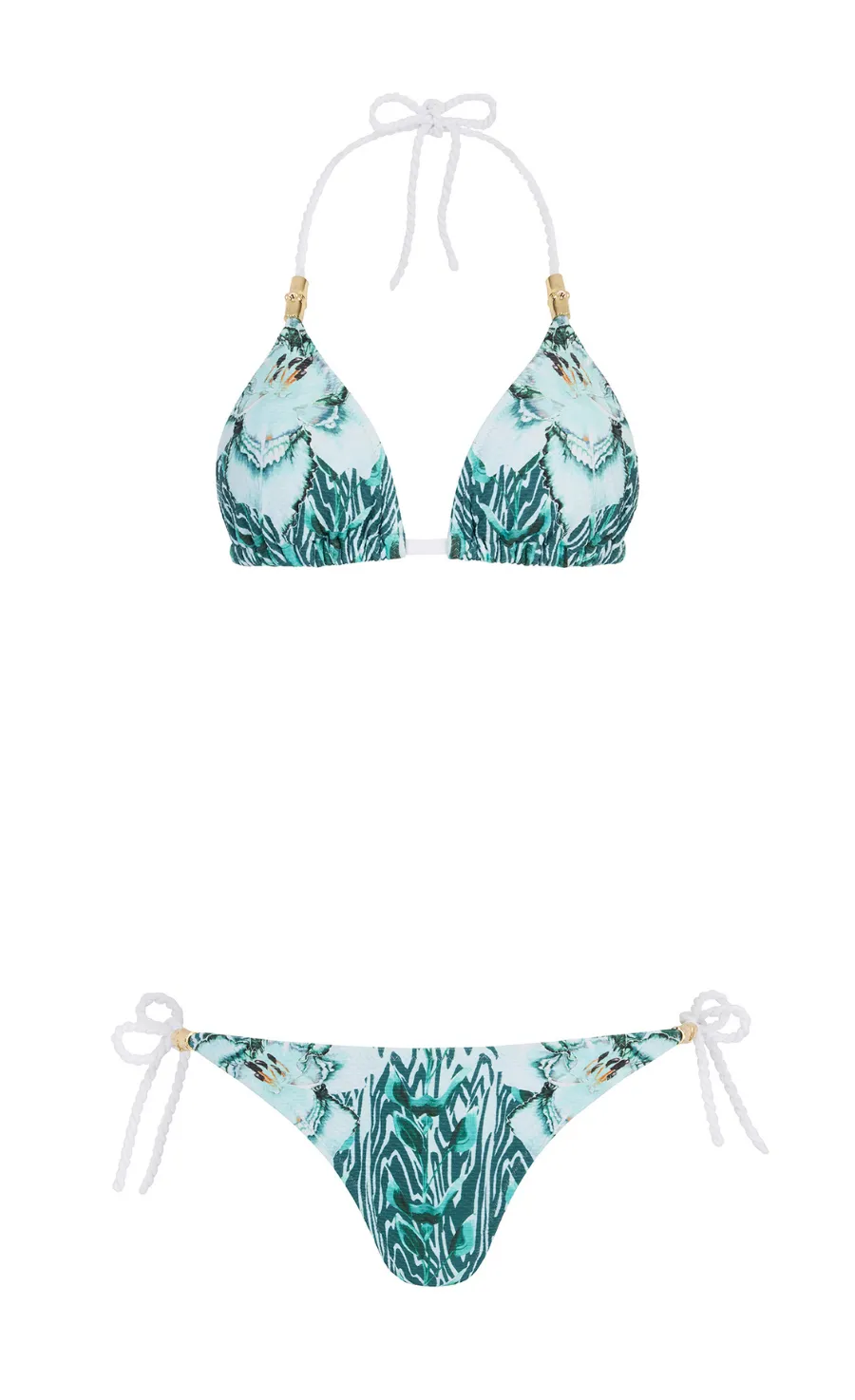 Liana Triangle Bikini Top - Blue Mix