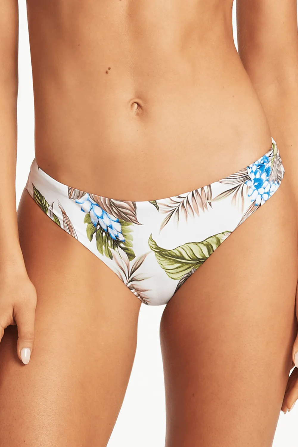 Lost Paradise Cheeky Bikini Bottom in White