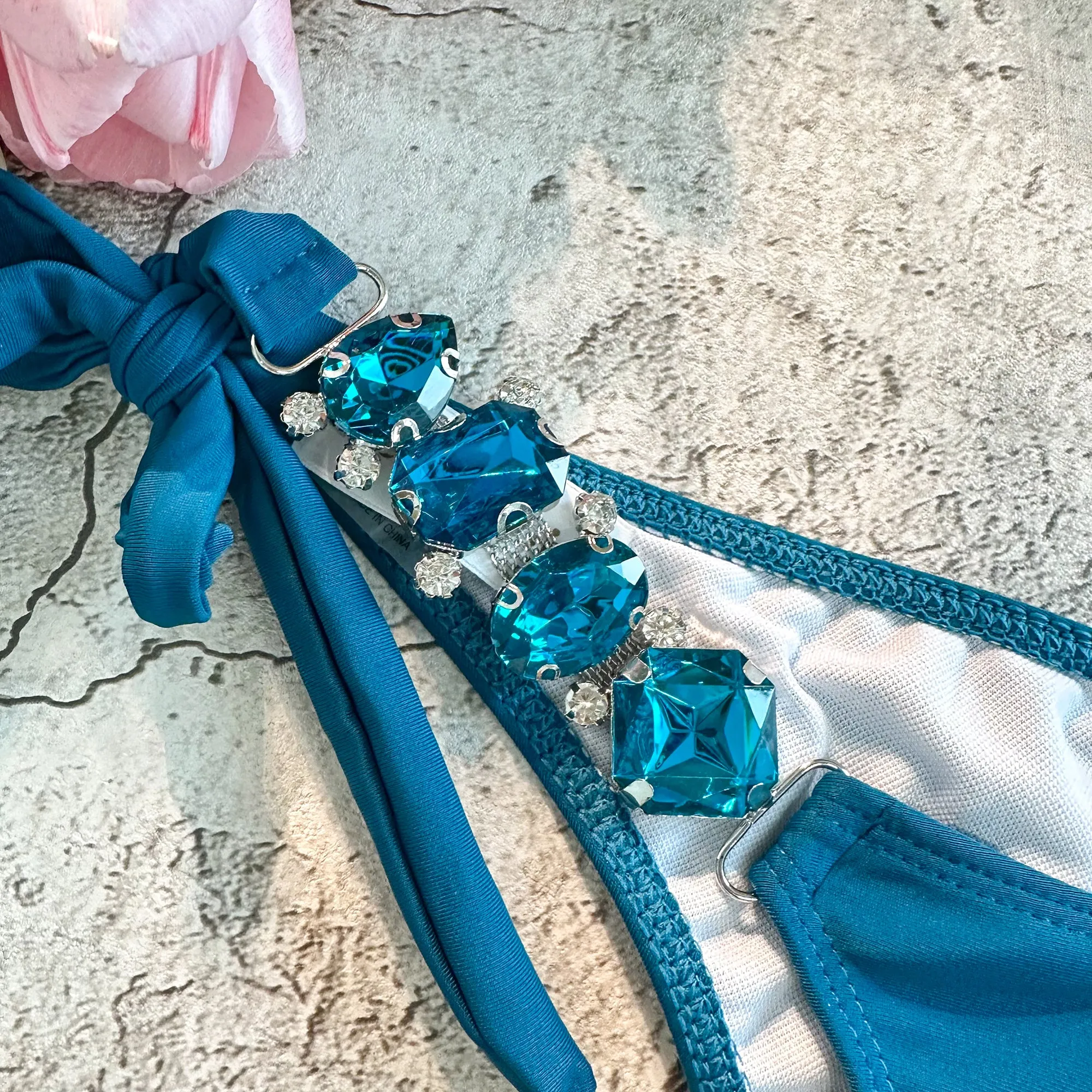 Luxury Diamond Metal Chain Bikini Set 2pcs