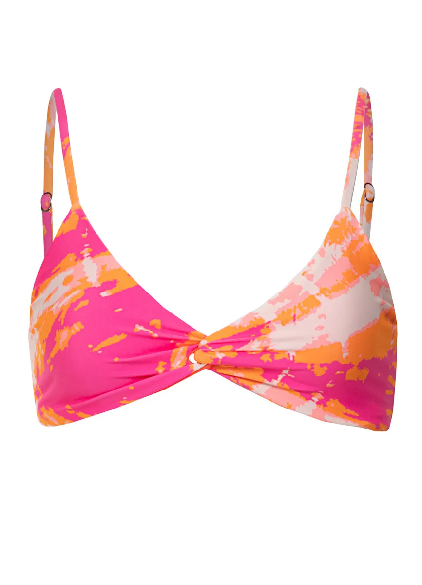 Maaji Flamingo Swirl Twisted Classic Bralette Bikini Top