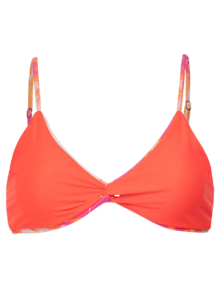 Maaji Flamingo Swirl Twisted Classic Bralette Bikini Top