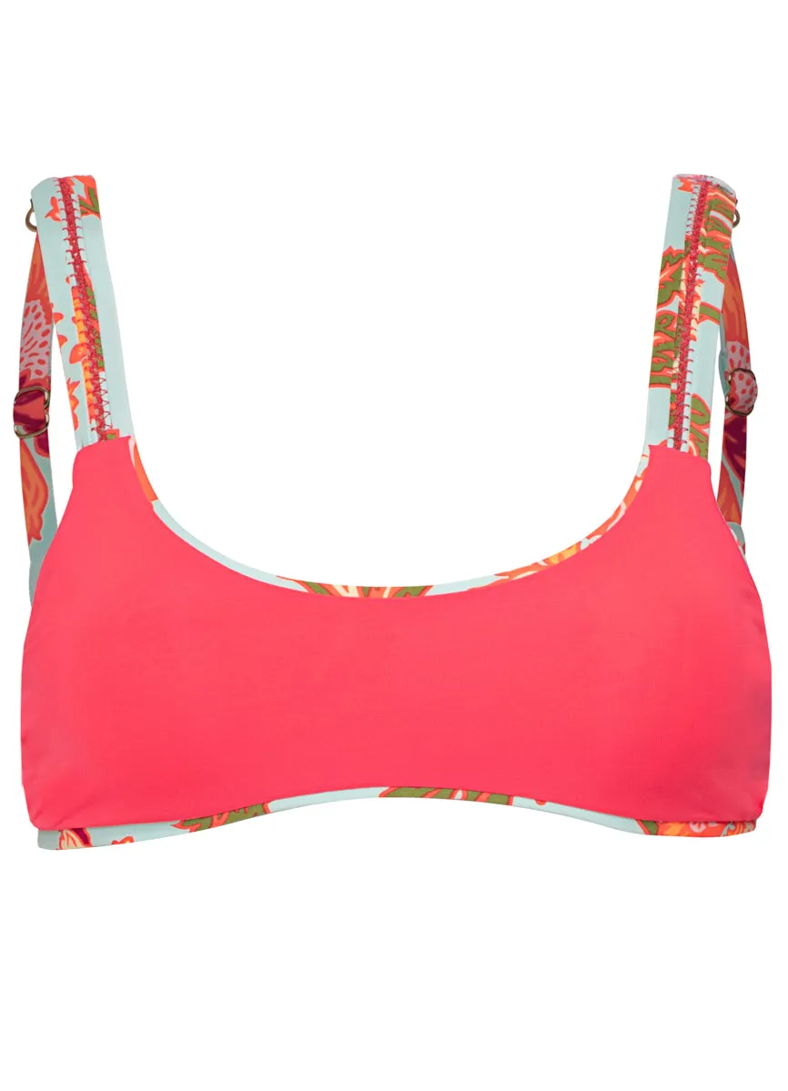 Maaji Floral Sky Nalai Sporty Bralette Bikini Top