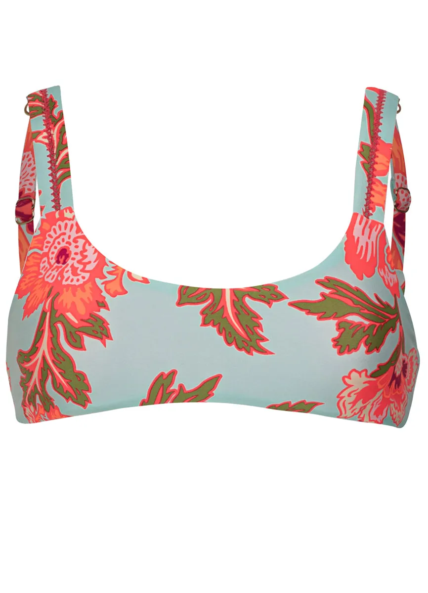 Maaji Floral Sky Nalai Sporty Bralette Bikini Top
