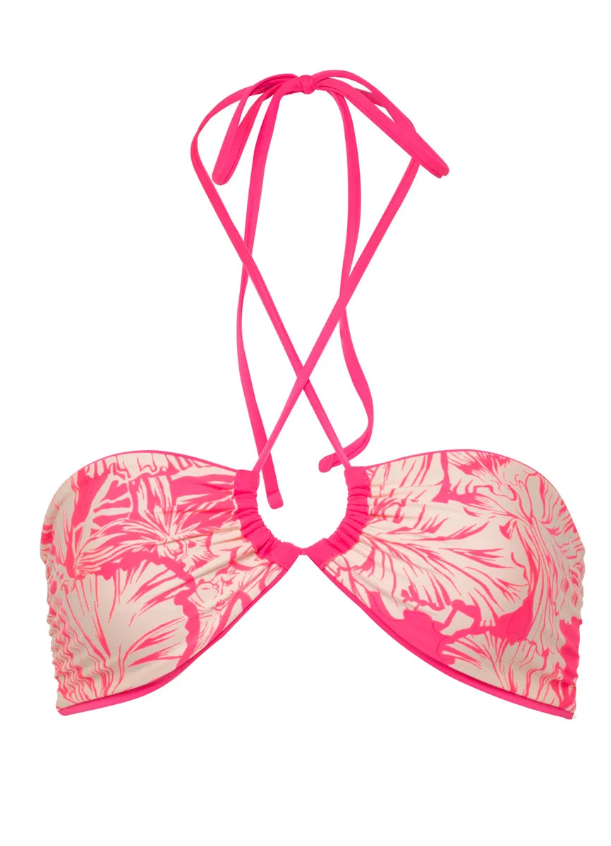 Maaji Fucshia Brilliant Strapless Bandeau Bikini Top