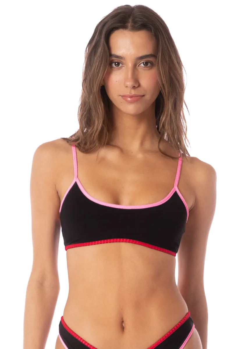 Maaji Midnight Shadow Lane Classic Bralette Bikini Top