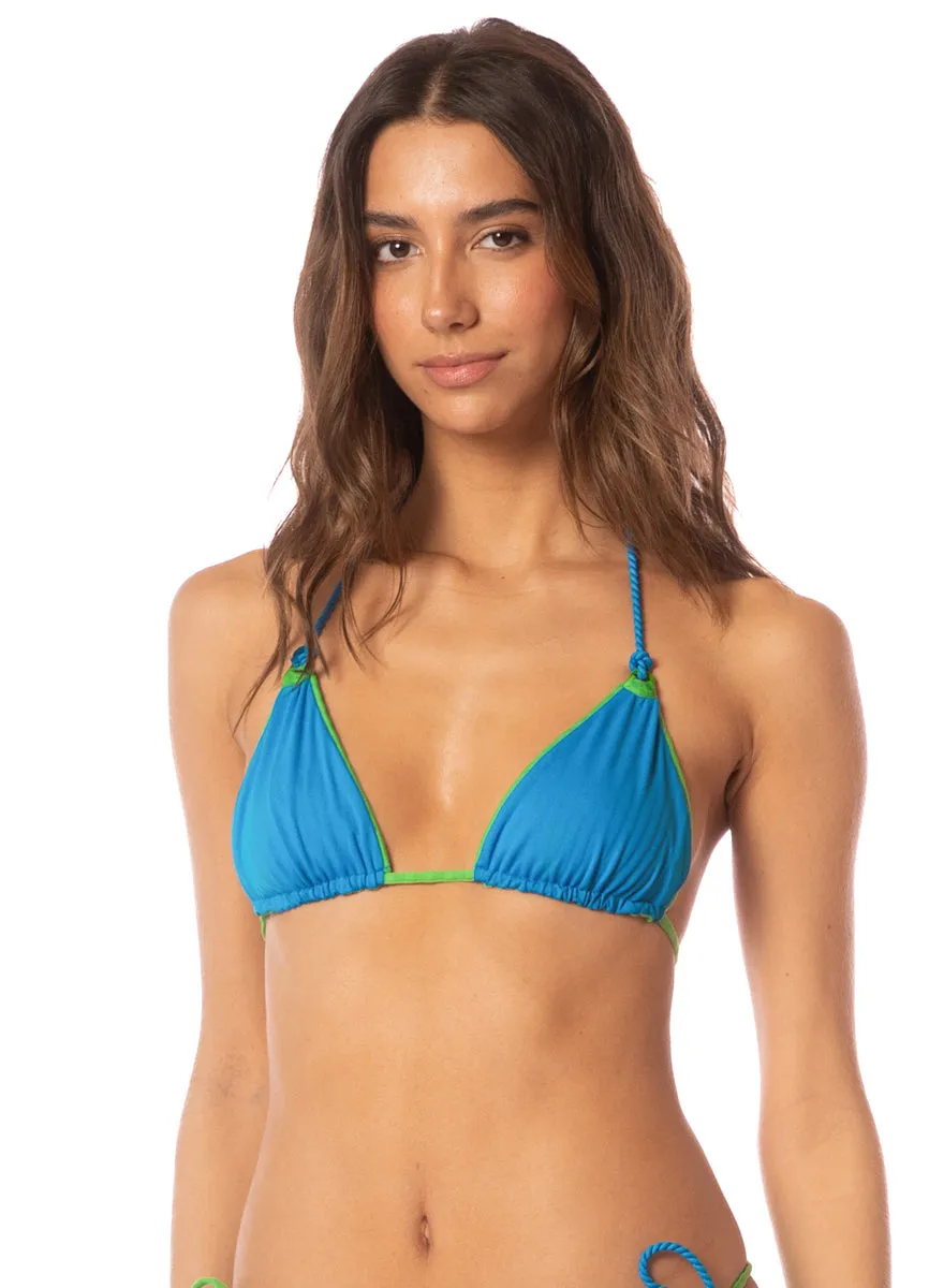 Maaji Mojito Green Balmily Sliding Triangle Bikini Top