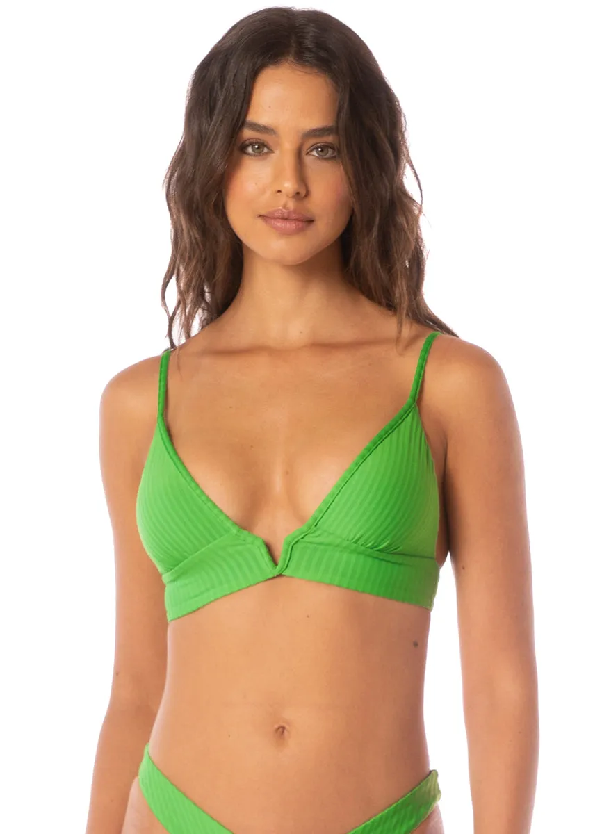 Maaji Mojito Green Paradiso Long Line Triangle Bikini Top