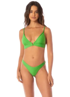 Maaji Mojito Green Paradiso Long Line Triangle Bikini Top