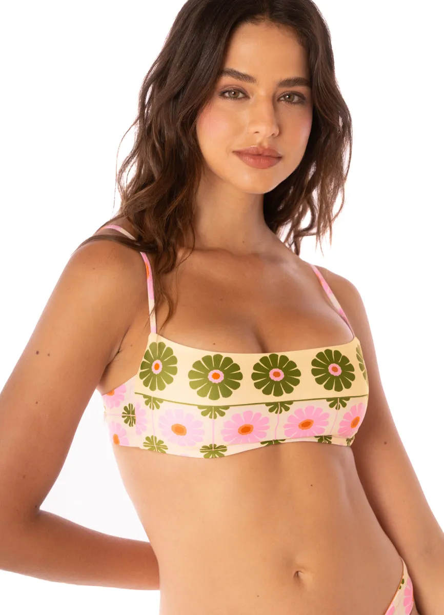 Maaji Pastel Flourish Scape Sporty Bralette Bikini Top