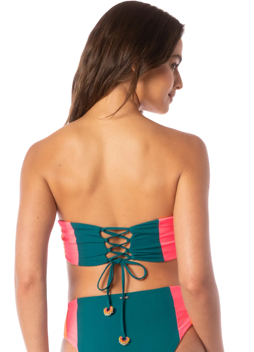Maaji Verdant Breeze Nomad Strapless Bandeau Bikini Top