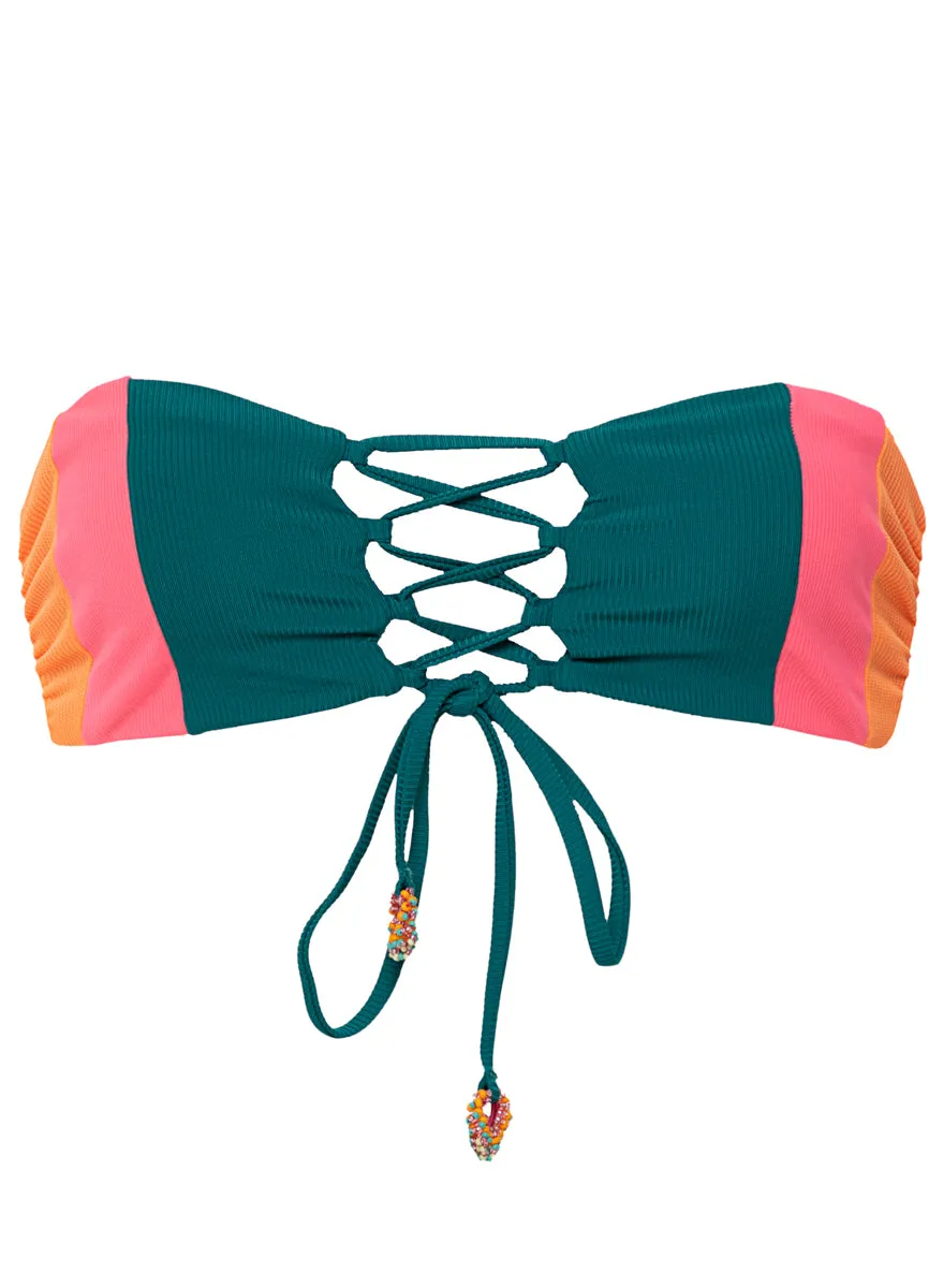 Maaji Verdant Breeze Nomad Strapless Bandeau Bikini Top