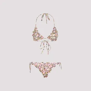 Marysia Allover Floral Printed Halterneck Bikini