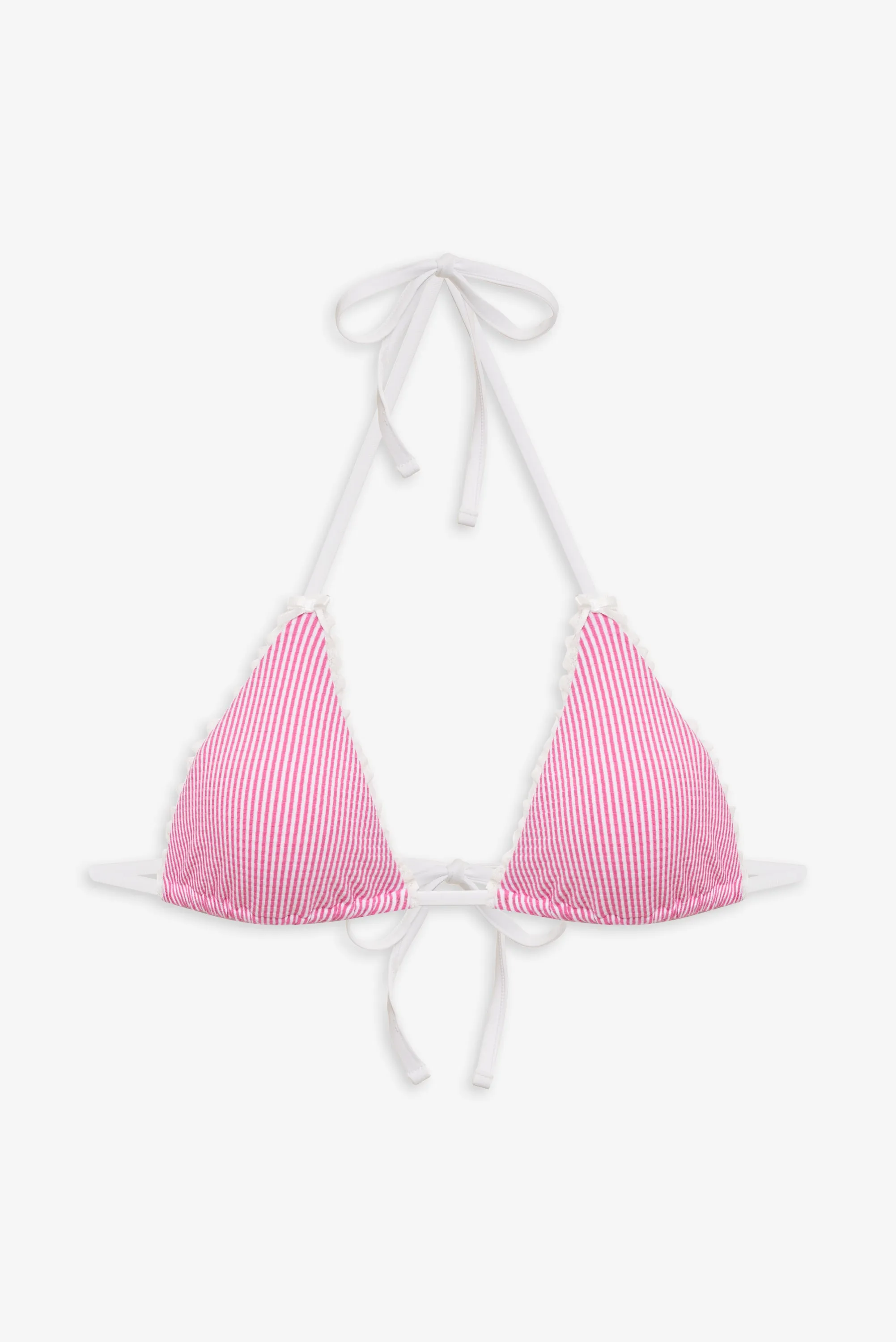 Nick Triangle Bikini Top - Pink Stripe