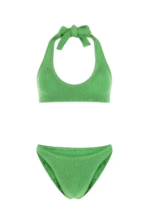 Reina Olga Pilou Scrunch Halterneck Bikini Set