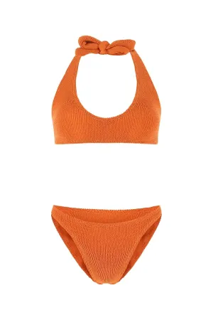 Reina Olga Pilou Scrunch Halterneck Bikini Set