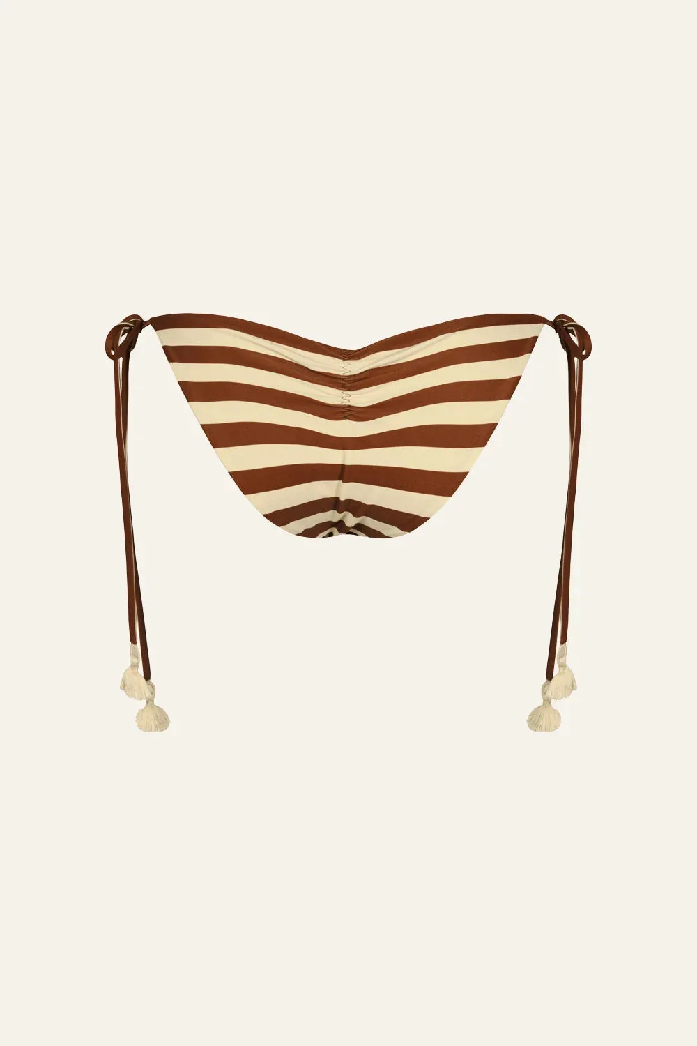 Riverside Bikini Bottom in Ecru & Marsala