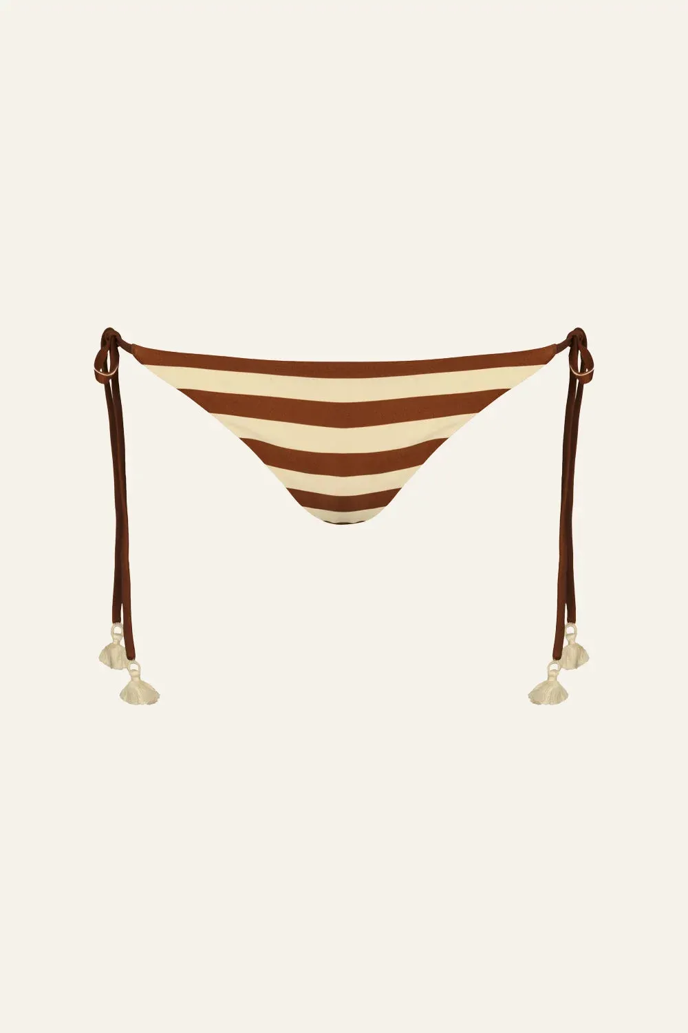 Riverside Bikini Bottom in Ecru & Marsala