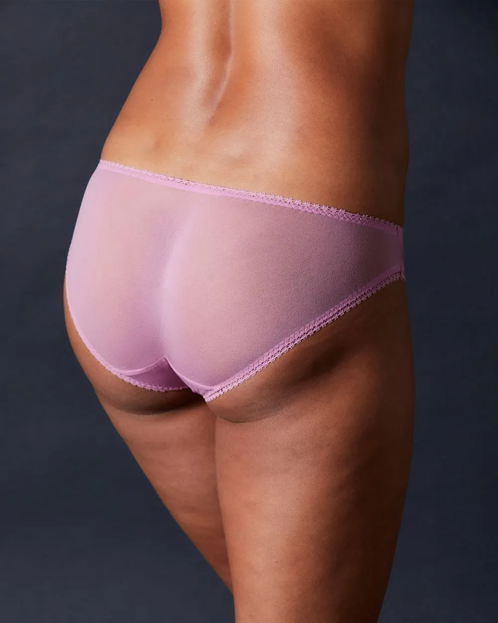 Solid Mesh Hip Bikini