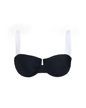 Sweetie Bikini Top - Black/White