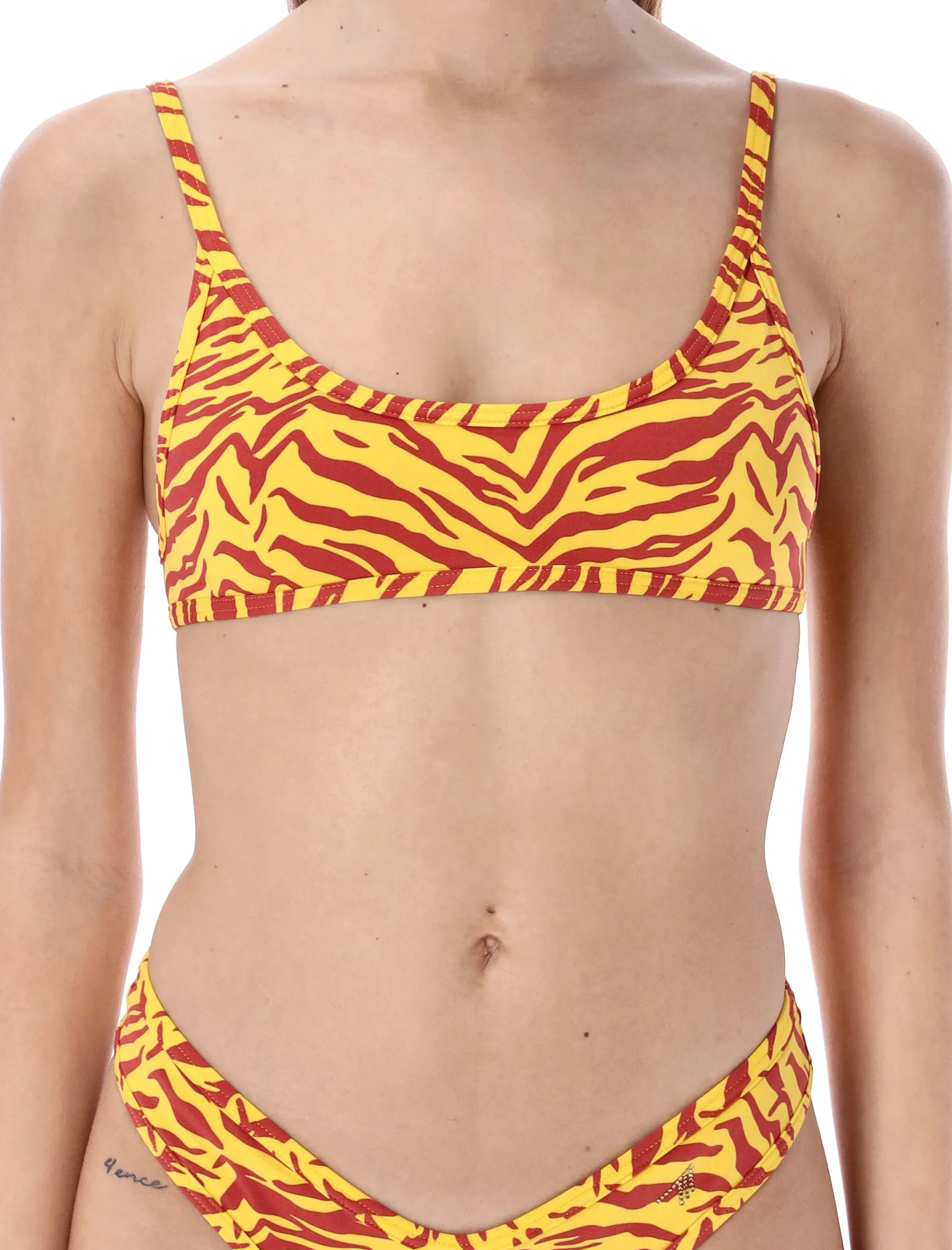 The Attico Animal-Printed Bikini Set
