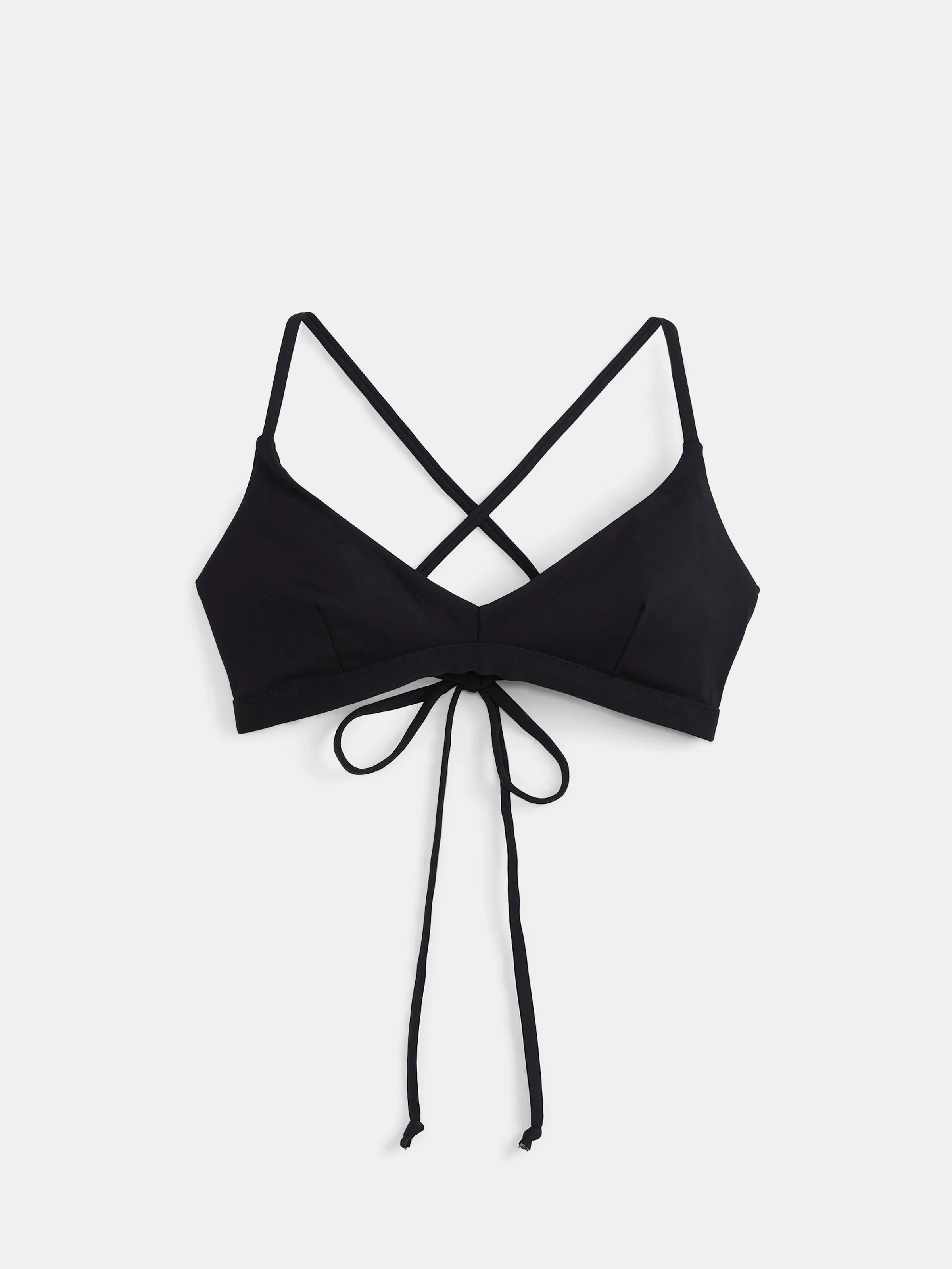The Triangle Bikini Top in Black