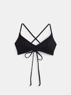 The Triangle Bikini Top in Black
