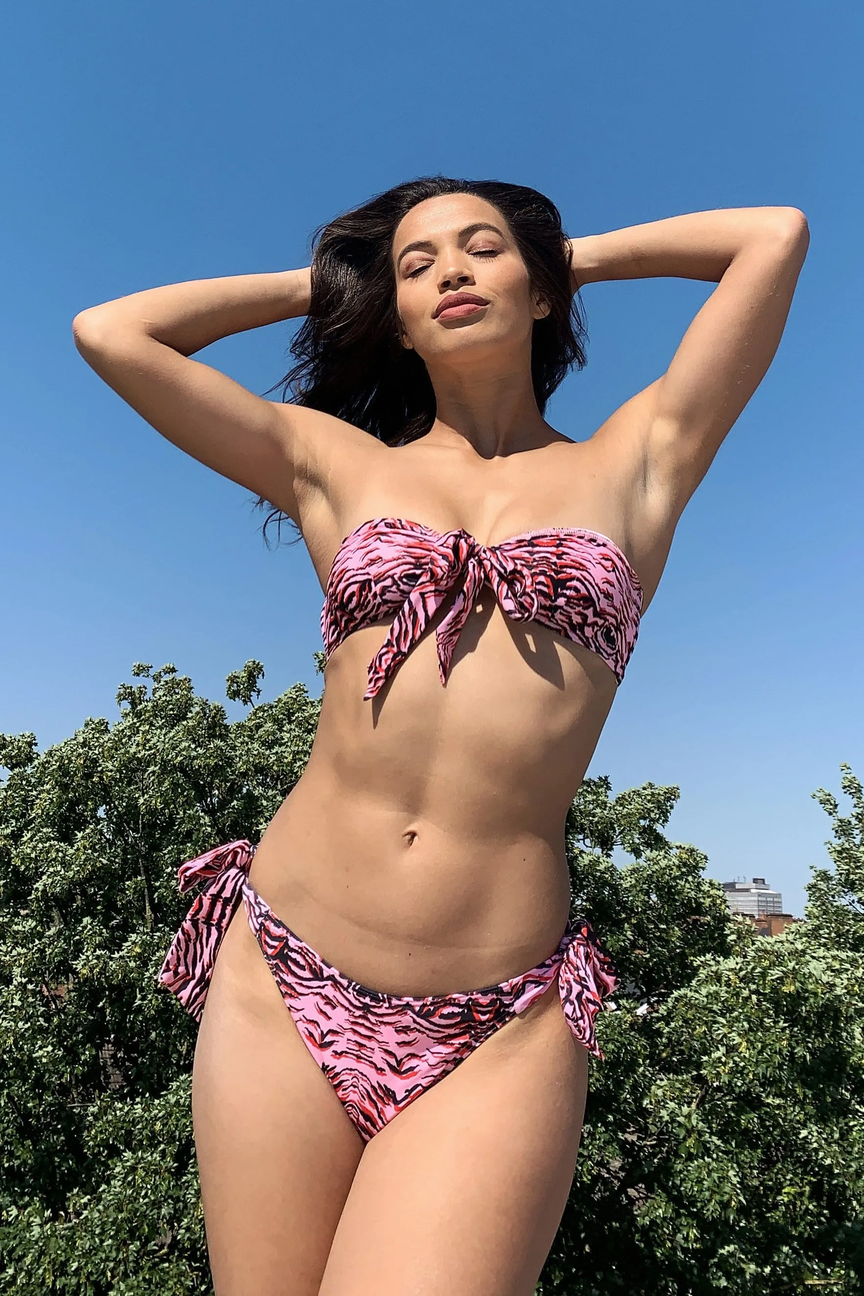 Tiger Bow Tie High Leg Brief