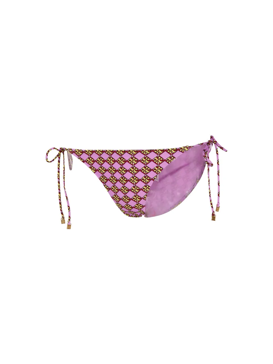 Tory Burch Graphic-Printed String Strap Bikini Bottom