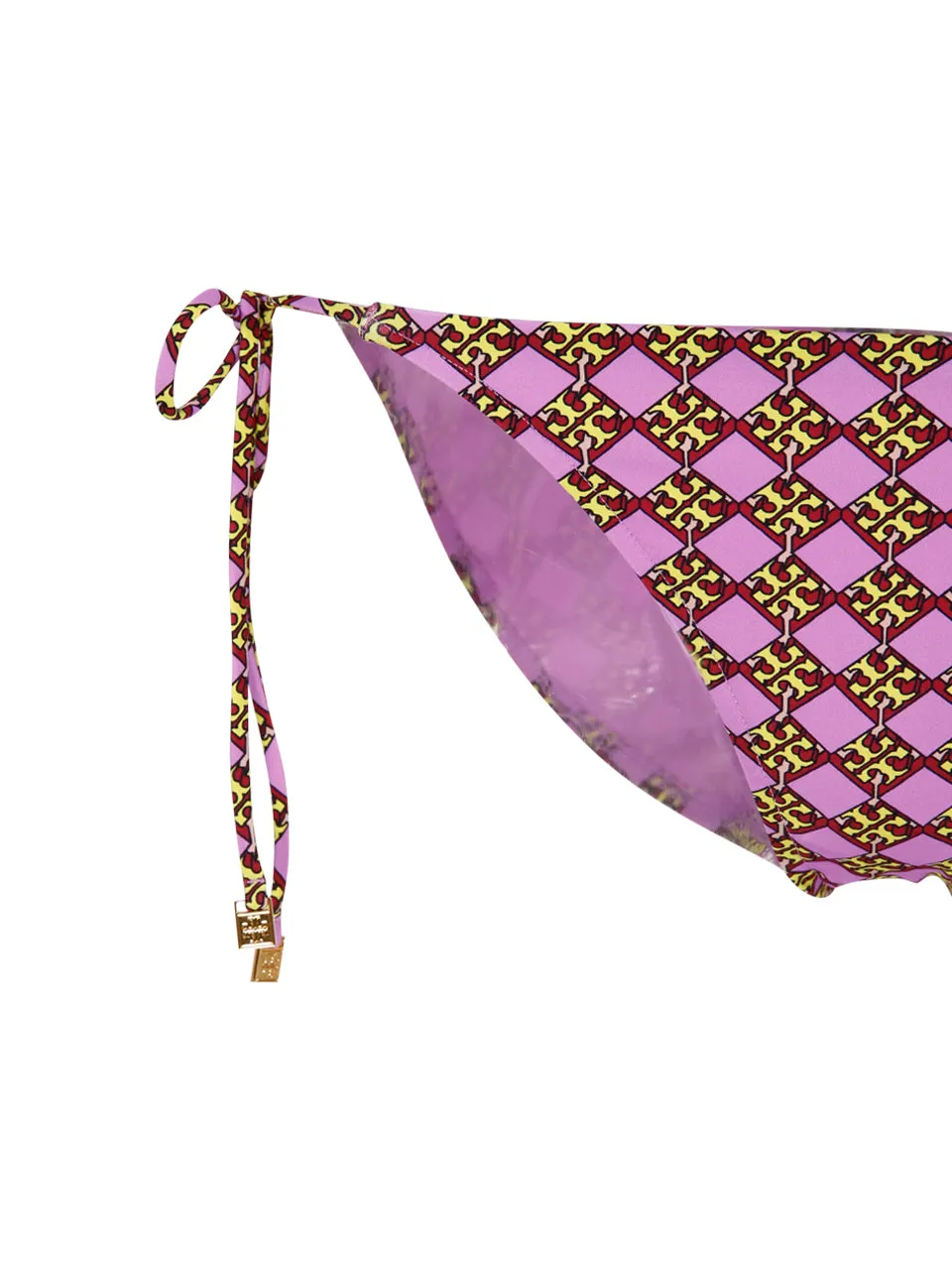Tory Burch Graphic-Printed String Strap Bikini Bottom