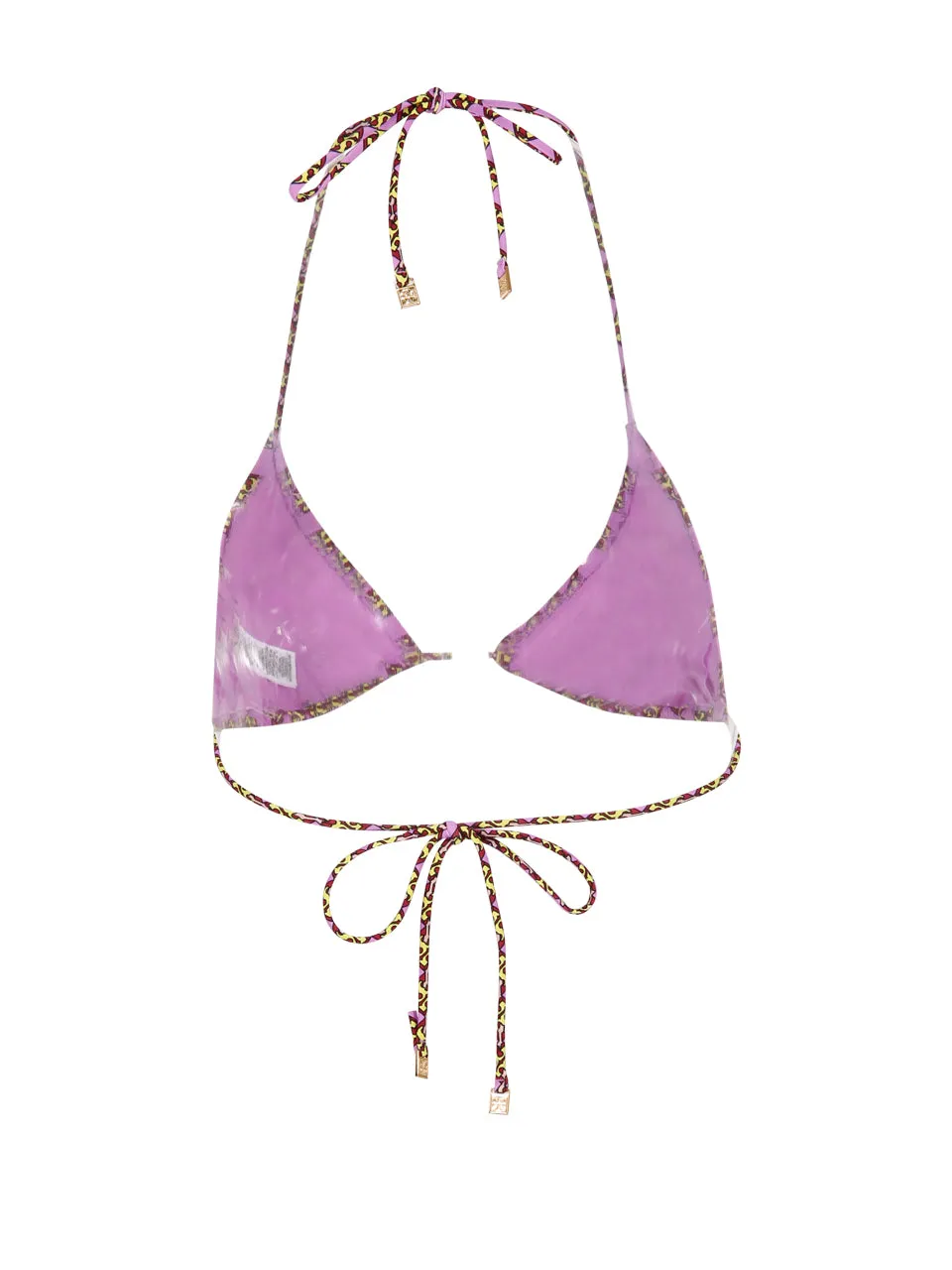 Tory Burch Monogram Print Halterneck Bikini Top