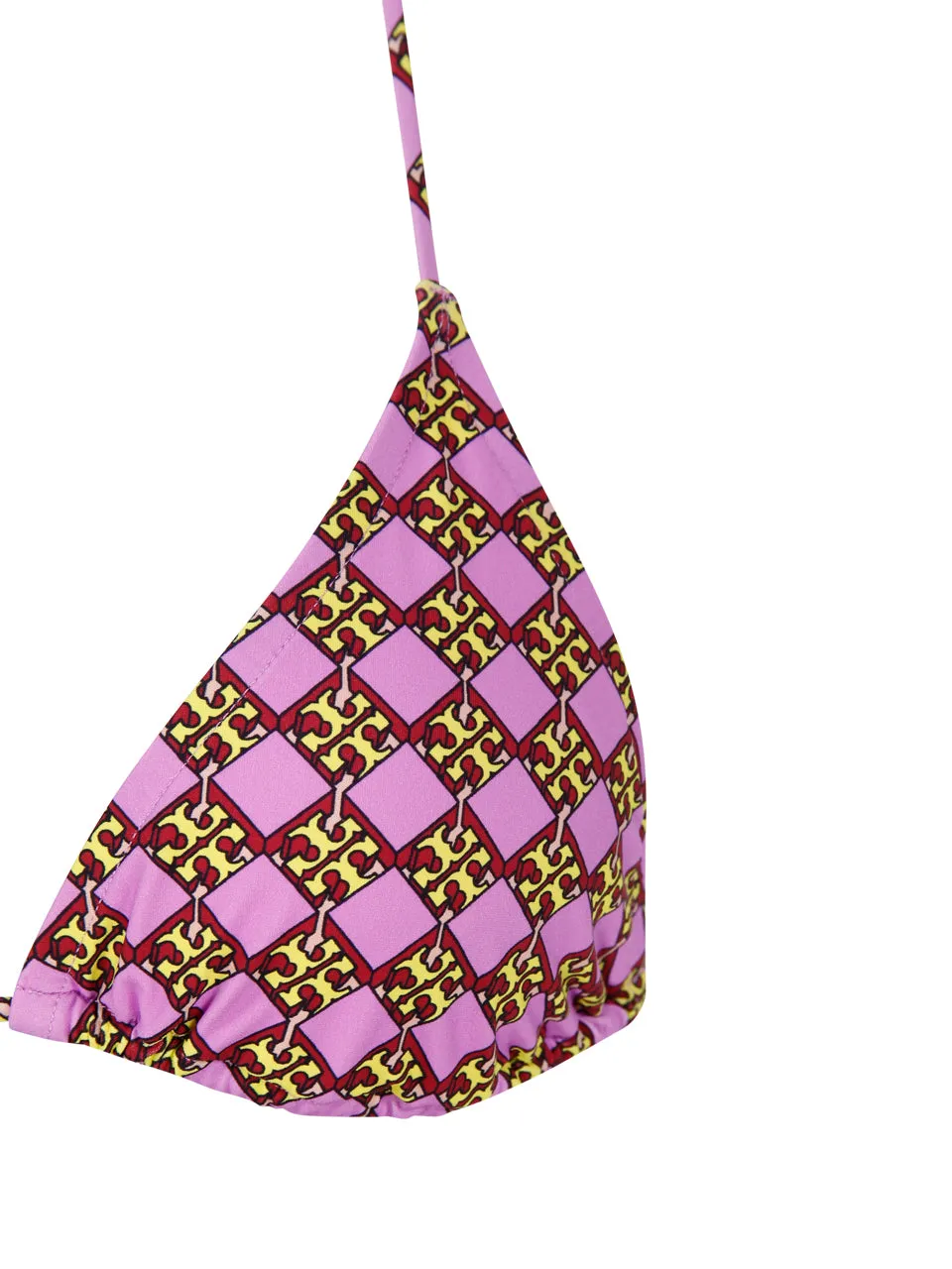Tory Burch Monogram Print Halterneck Bikini Top