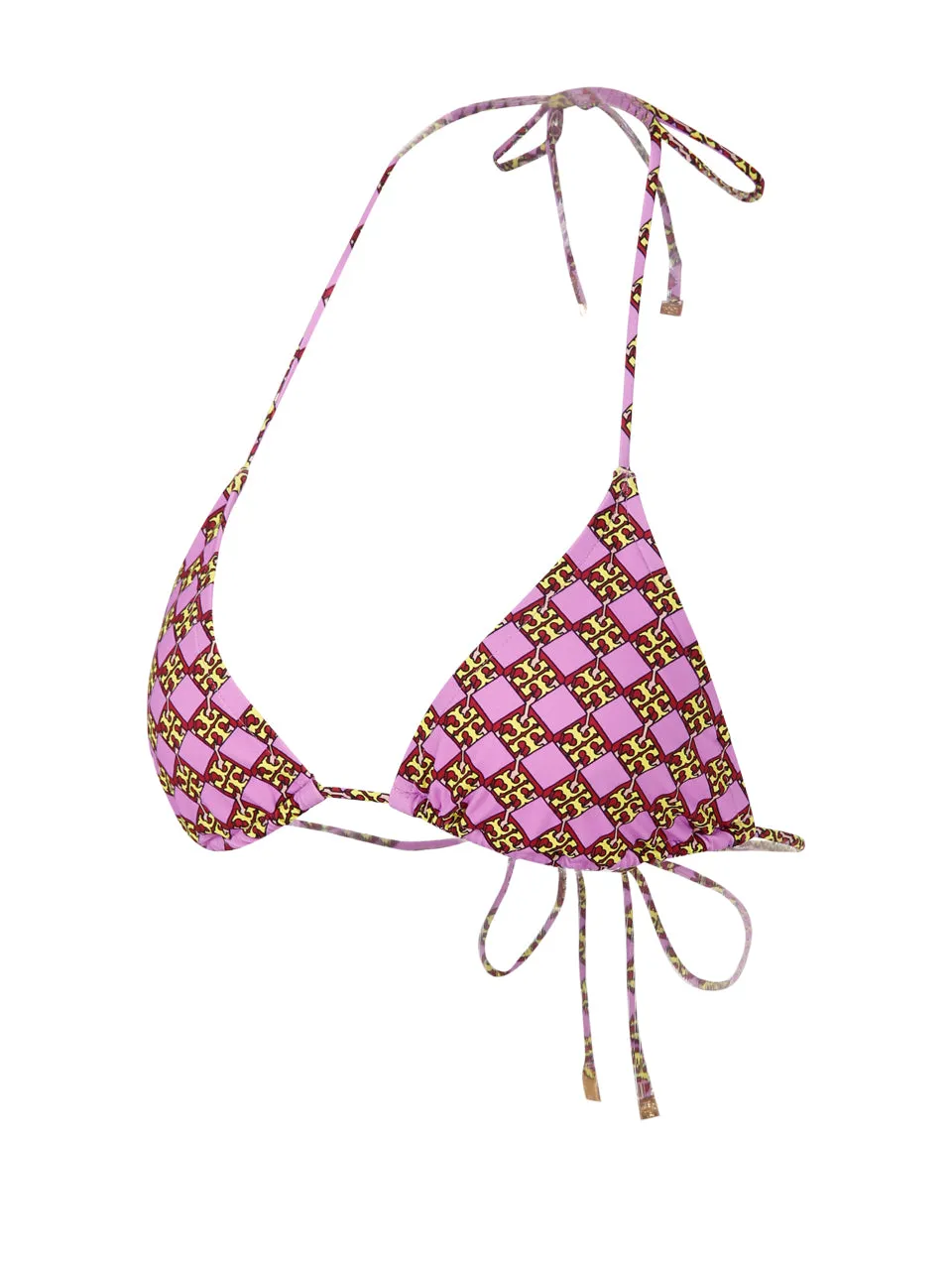 Tory Burch Monogram Print Halterneck Bikini Top