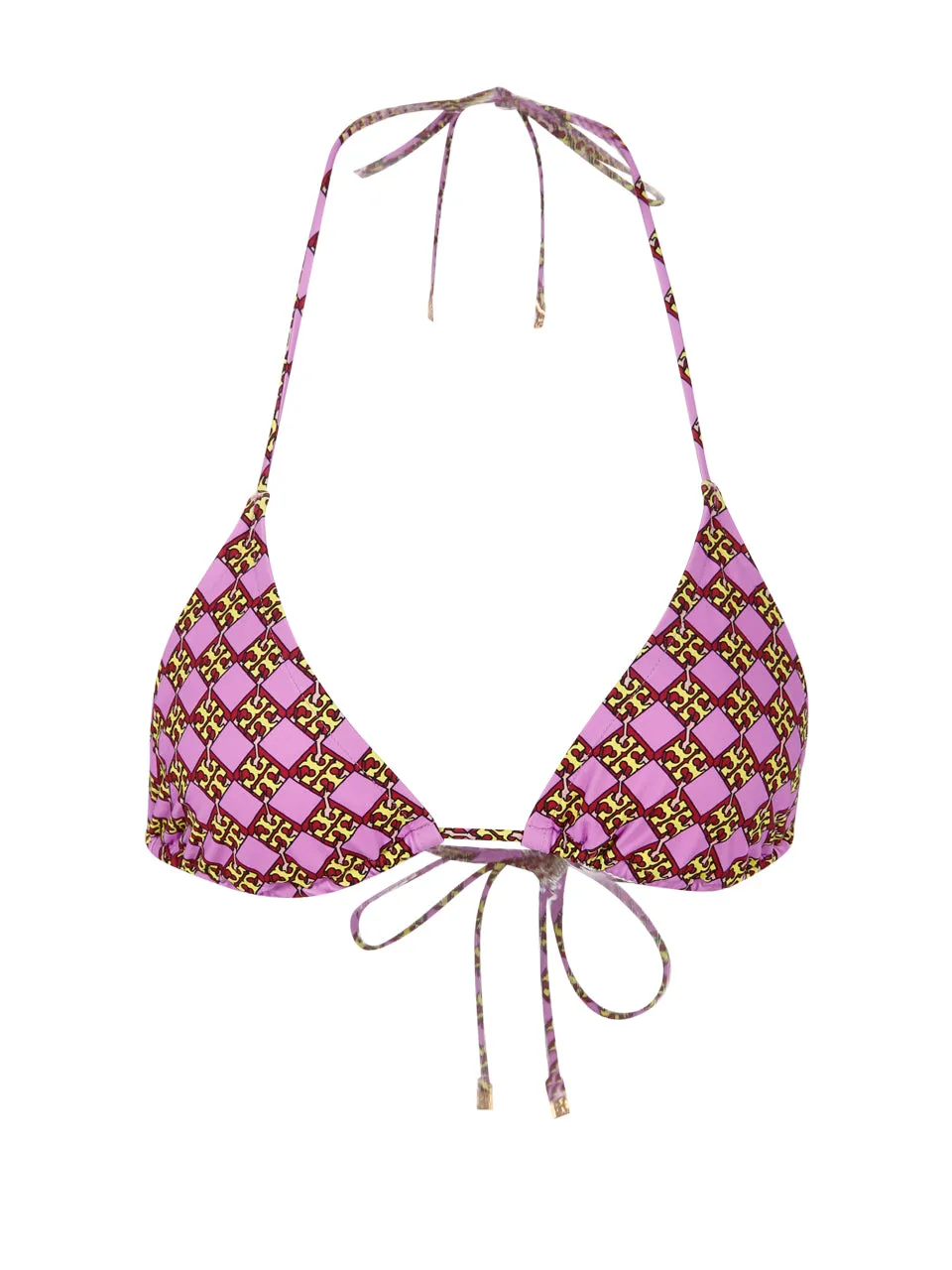 Tory Burch Monogram Print Halterneck Bikini Top