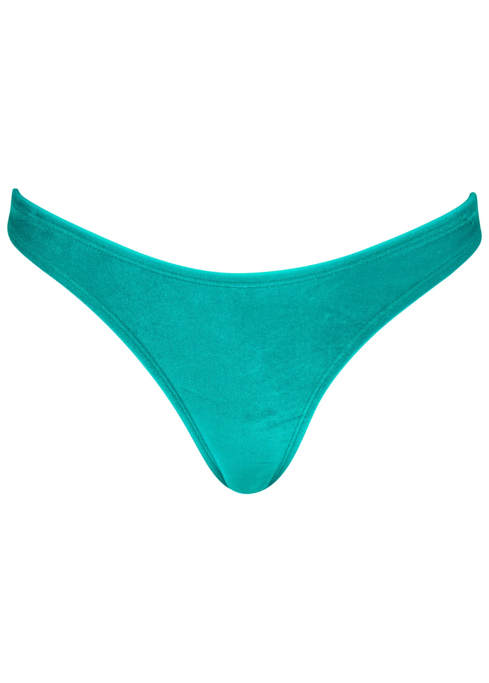 Velvet High Leg Swim Bottom - Teal